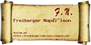 Freiberger Napóleon névjegykártya